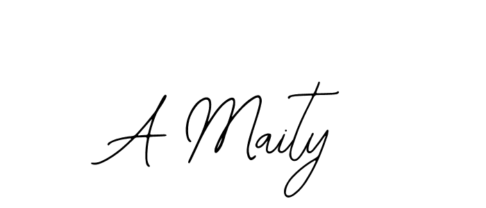 Use a signature maker to create a handwritten signature online. With this signature software, you can design (Bearetta-2O07w) your own signature for name A Maity. A Maity signature style 12 images and pictures png