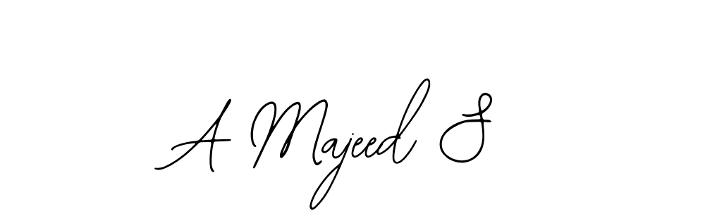 How to make A Majeed S name signature. Use Bearetta-2O07w style for creating short signs online. This is the latest handwritten sign. A Majeed S signature style 12 images and pictures png