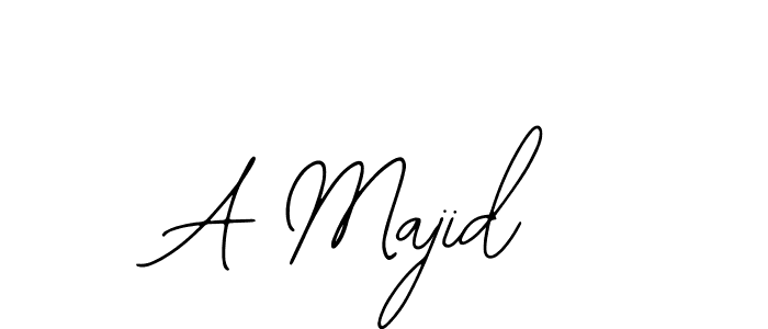 You should practise on your own different ways (Bearetta-2O07w) to write your name (A Majid) in signature. don't let someone else do it for you. A Majid signature style 12 images and pictures png