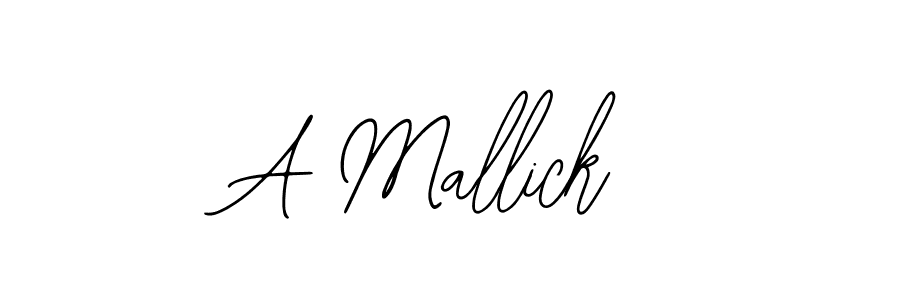 How to make A Mallick name signature. Use Bearetta-2O07w style for creating short signs online. This is the latest handwritten sign. A Mallick signature style 12 images and pictures png