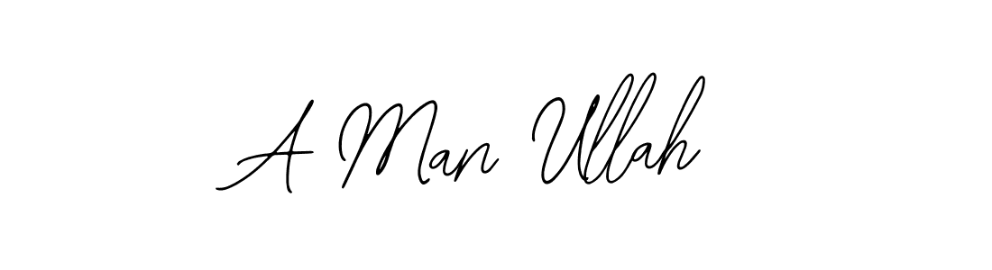 Also You can easily find your signature by using the search form. We will create A Man Ullah name handwritten signature images for you free of cost using Bearetta-2O07w sign style. A Man Ullah signature style 12 images and pictures png