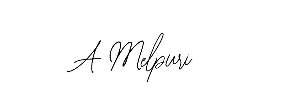 if you are searching for the best signature style for your name A Melpuri. so please give up your signature search. here we have designed multiple signature styles  using Bearetta-2O07w. A Melpuri signature style 12 images and pictures png