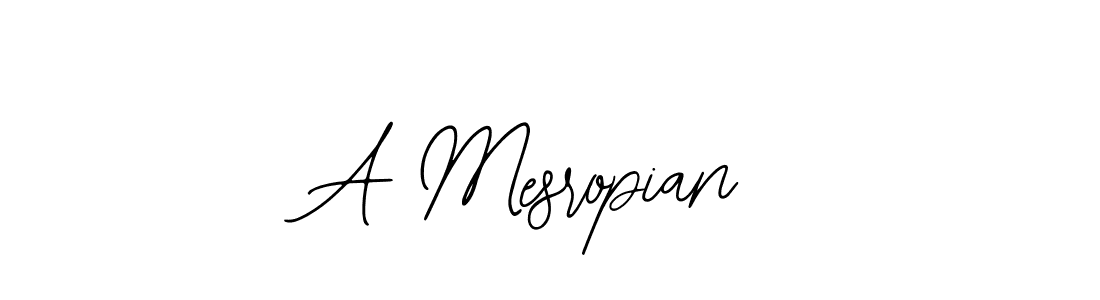 You should practise on your own different ways (Bearetta-2O07w) to write your name (A Mesropian) in signature. don't let someone else do it for you. A Mesropian signature style 12 images and pictures png