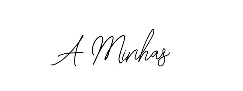 Design your own signature with our free online signature maker. With this signature software, you can create a handwritten (Bearetta-2O07w) signature for name A Minhas. A Minhas signature style 12 images and pictures png