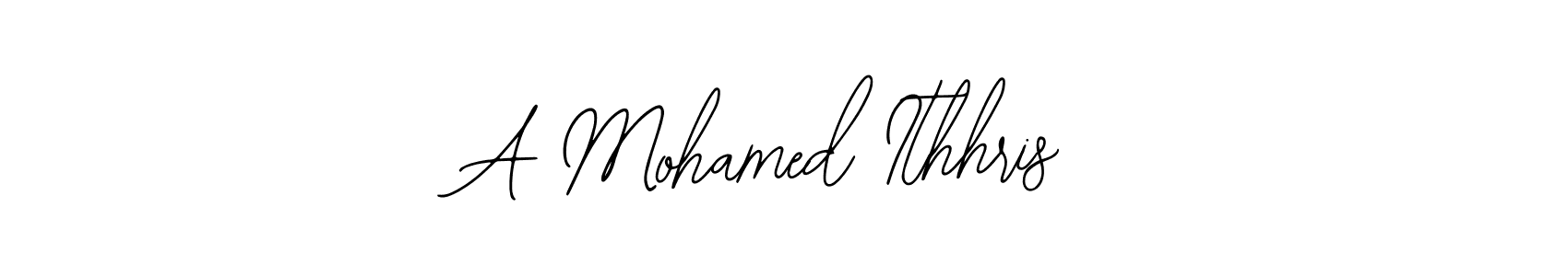 You should practise on your own different ways (Bearetta-2O07w) to write your name (A Mohamed Ithhris) in signature. don't let someone else do it for you. A Mohamed Ithhris signature style 12 images and pictures png
