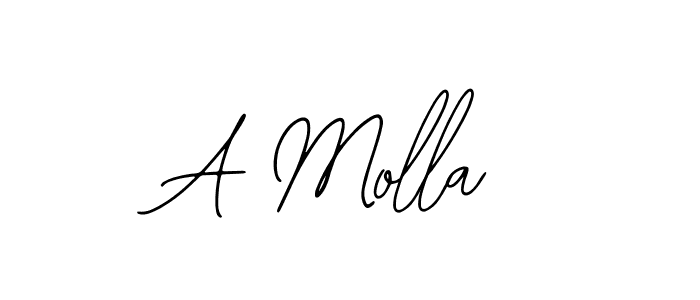 Design your own signature with our free online signature maker. With this signature software, you can create a handwritten (Bearetta-2O07w) signature for name A Molla. A Molla signature style 12 images and pictures png