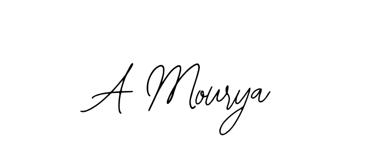 The best way (Bearetta-2O07w) to make a short signature is to pick only two or three words in your name. The name A Mourya include a total of six letters. For converting this name. A Mourya signature style 12 images and pictures png