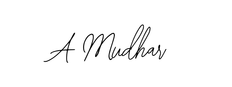 Use a signature maker to create a handwritten signature online. With this signature software, you can design (Bearetta-2O07w) your own signature for name A Mudhar. A Mudhar signature style 12 images and pictures png