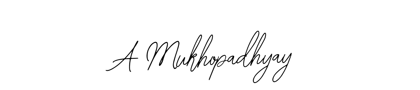 The best way (Bearetta-2O07w) to make a short signature is to pick only two or three words in your name. The name A Mukhopadhyay include a total of six letters. For converting this name. A Mukhopadhyay signature style 12 images and pictures png