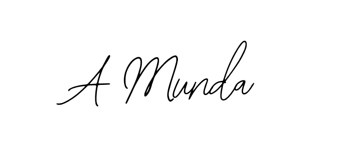 How to make A Munda signature? Bearetta-2O07w is a professional autograph style. Create handwritten signature for A Munda name. A Munda signature style 12 images and pictures png