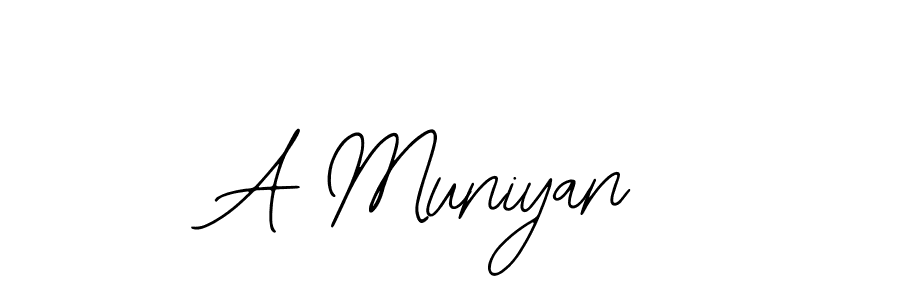 The best way (Bearetta-2O07w) to make a short signature is to pick only two or three words in your name. The name A Muniyan include a total of six letters. For converting this name. A Muniyan signature style 12 images and pictures png