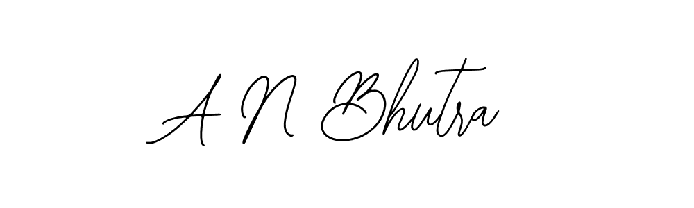 Make a beautiful signature design for name A N Bhutra. With this signature (Bearetta-2O07w) style, you can create a handwritten signature for free. A N Bhutra signature style 12 images and pictures png