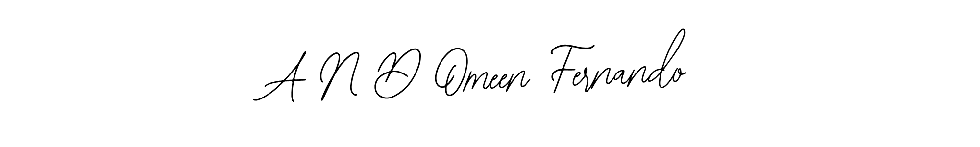 You should practise on your own different ways (Bearetta-2O07w) to write your name (A N D Omeen Fernando) in signature. don't let someone else do it for you. A N D Omeen Fernando signature style 12 images and pictures png