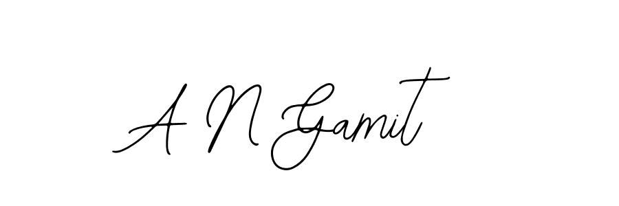 Also You can easily find your signature by using the search form. We will create A N Gamit name handwritten signature images for you free of cost using Bearetta-2O07w sign style. A N Gamit signature style 12 images and pictures png