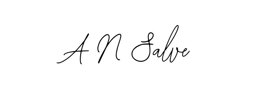 The best way (Bearetta-2O07w) to make a short signature is to pick only two or three words in your name. The name A N Salve include a total of six letters. For converting this name. A N Salve signature style 12 images and pictures png
