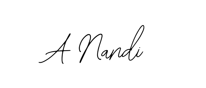 The best way (Bearetta-2O07w) to make a short signature is to pick only two or three words in your name. The name A Nandi include a total of six letters. For converting this name. A Nandi signature style 12 images and pictures png