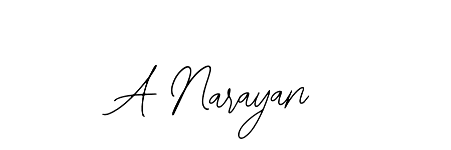 The best way (Bearetta-2O07w) to make a short signature is to pick only two or three words in your name. The name A Narayan include a total of six letters. For converting this name. A Narayan signature style 12 images and pictures png