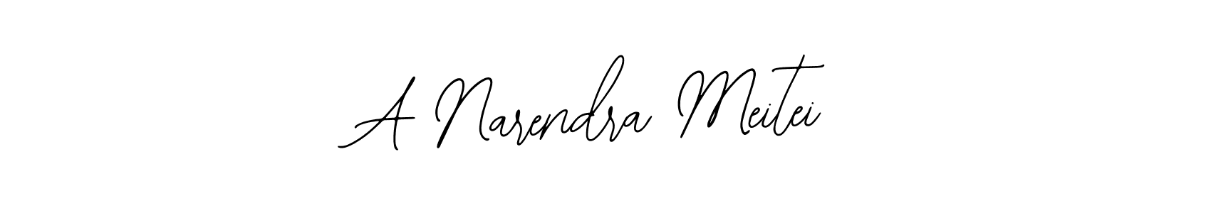 How to make A Narendra Meitei name signature. Use Bearetta-2O07w style for creating short signs online. This is the latest handwritten sign. A Narendra Meitei signature style 12 images and pictures png