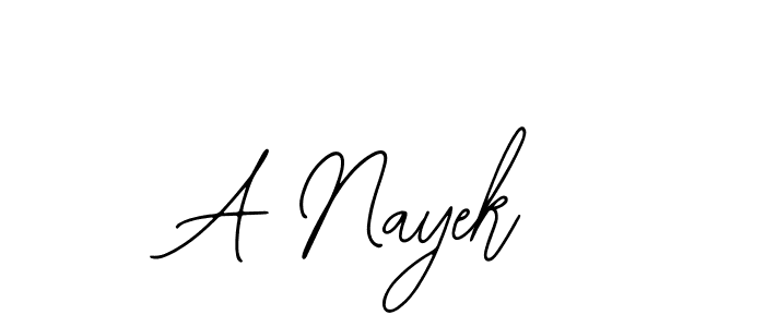 Create a beautiful signature design for name A Nayek. With this signature (Bearetta-2O07w) fonts, you can make a handwritten signature for free. A Nayek signature style 12 images and pictures png