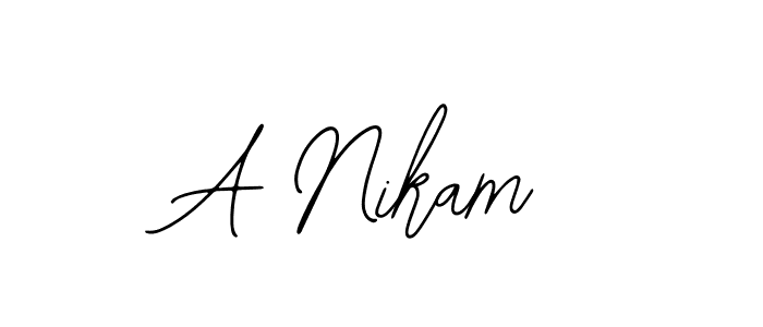 How to Draw A Nikam signature style? Bearetta-2O07w is a latest design signature styles for name A Nikam. A Nikam signature style 12 images and pictures png