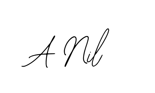 Design your own signature with our free online signature maker. With this signature software, you can create a handwritten (Bearetta-2O07w) signature for name A Nil. A Nil signature style 12 images and pictures png