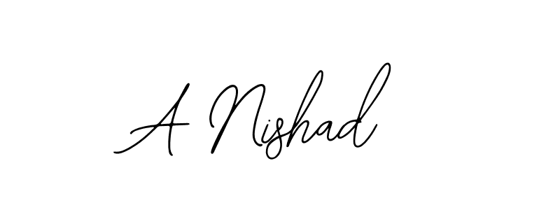 Design your own signature with our free online signature maker. With this signature software, you can create a handwritten (Bearetta-2O07w) signature for name A Nishad. A Nishad signature style 12 images and pictures png