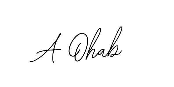 Also You can easily find your signature by using the search form. We will create A Ohab name handwritten signature images for you free of cost using Bearetta-2O07w sign style. A Ohab signature style 12 images and pictures png