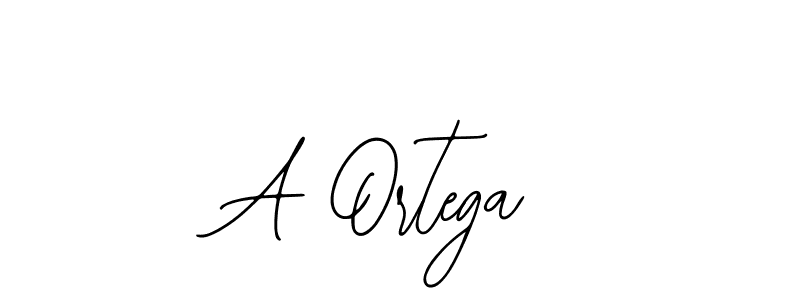 How to make A Ortega name signature. Use Bearetta-2O07w style for creating short signs online. This is the latest handwritten sign. A Ortega signature style 12 images and pictures png