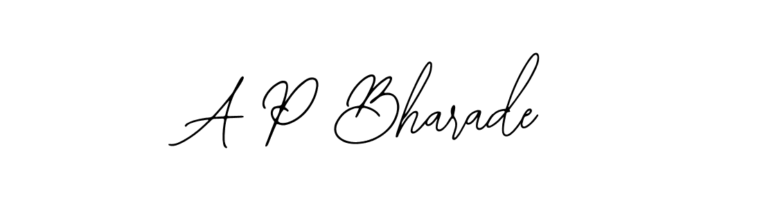 Make a beautiful signature design for name A P Bharade. With this signature (Bearetta-2O07w) style, you can create a handwritten signature for free. A P Bharade signature style 12 images and pictures png