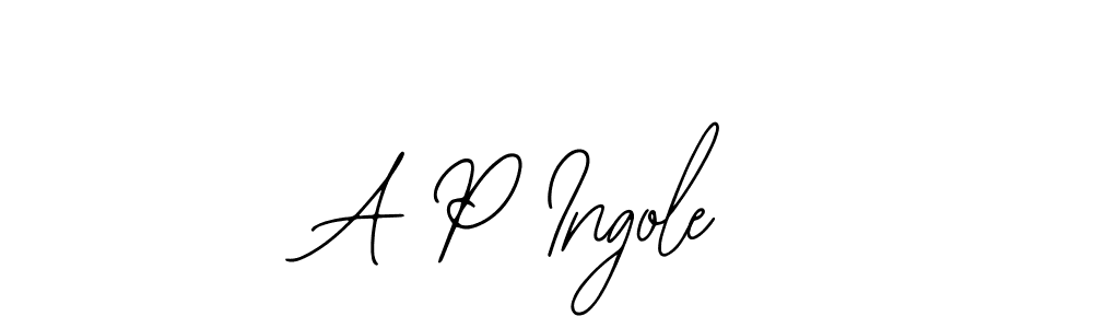 You should practise on your own different ways (Bearetta-2O07w) to write your name (A P Ingole) in signature. don't let someone else do it for you. A P Ingole signature style 12 images and pictures png