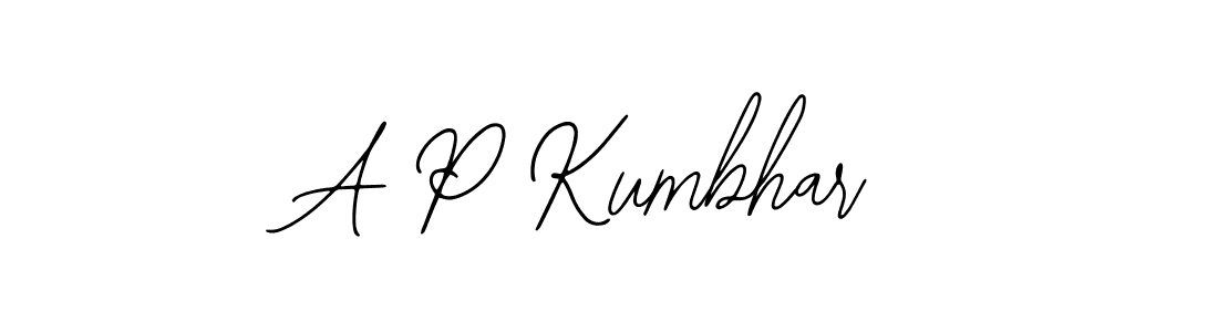 A P Kumbhar stylish signature style. Best Handwritten Sign (Bearetta-2O07w) for my name. Handwritten Signature Collection Ideas for my name A P Kumbhar. A P Kumbhar signature style 12 images and pictures png