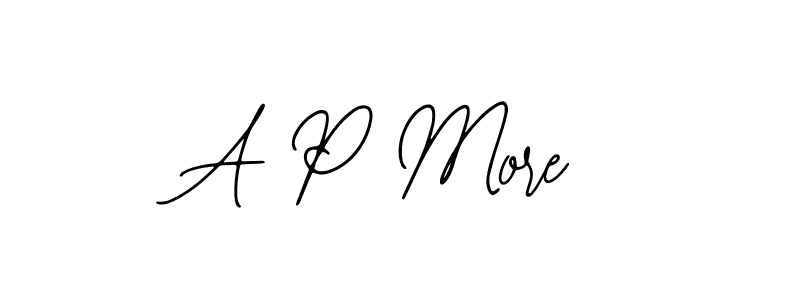 Use a signature maker to create a handwritten signature online. With this signature software, you can design (Bearetta-2O07w) your own signature for name A P More. A P More signature style 12 images and pictures png