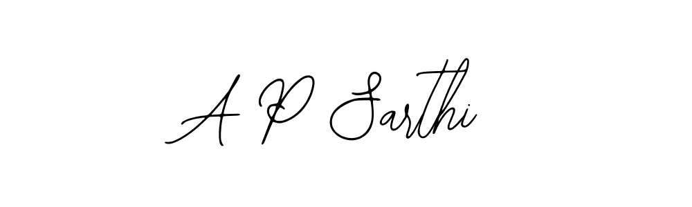 if you are searching for the best signature style for your name A P Sarthi. so please give up your signature search. here we have designed multiple signature styles  using Bearetta-2O07w. A P Sarthi signature style 12 images and pictures png