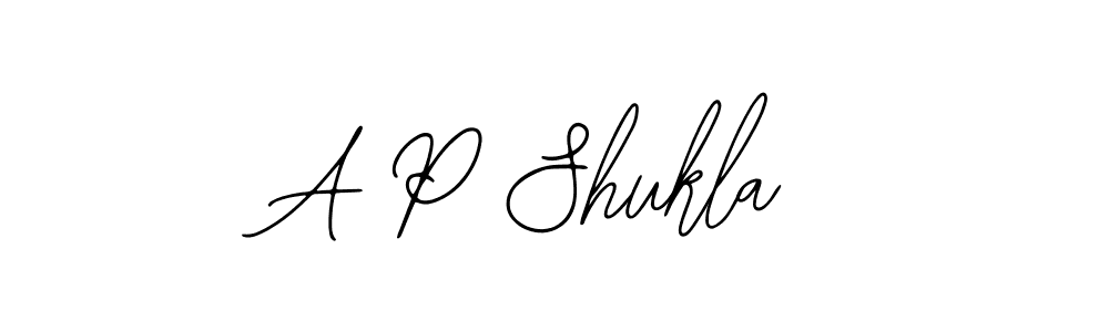 A P Shukla stylish signature style. Best Handwritten Sign (Bearetta-2O07w) for my name. Handwritten Signature Collection Ideas for my name A P Shukla. A P Shukla signature style 12 images and pictures png