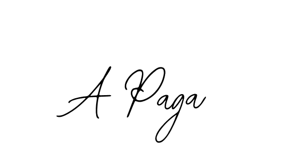 How to make A Paga signature? Bearetta-2O07w is a professional autograph style. Create handwritten signature for A Paga name. A Paga signature style 12 images and pictures png