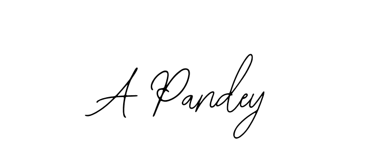 How to make A Pandey name signature. Use Bearetta-2O07w style for creating short signs online. This is the latest handwritten sign. A Pandey signature style 12 images and pictures png