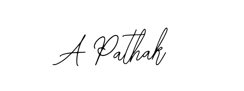 How to make A Pathak name signature. Use Bearetta-2O07w style for creating short signs online. This is the latest handwritten sign. A Pathak signature style 12 images and pictures png