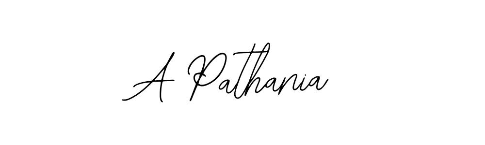 Create a beautiful signature design for name A Pathania. With this signature (Bearetta-2O07w) fonts, you can make a handwritten signature for free. A Pathania signature style 12 images and pictures png