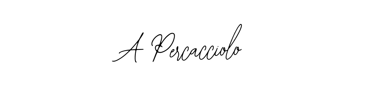 if you are searching for the best signature style for your name A Percacciolo. so please give up your signature search. here we have designed multiple signature styles  using Bearetta-2O07w. A Percacciolo signature style 12 images and pictures png