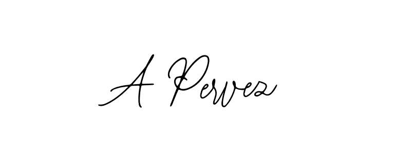 You should practise on your own different ways (Bearetta-2O07w) to write your name (A Pervez) in signature. don't let someone else do it for you. A Pervez signature style 12 images and pictures png