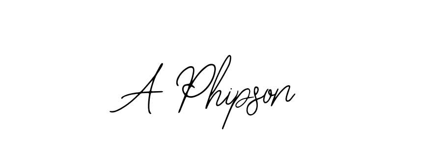 Make a beautiful signature design for name A Phipson. With this signature (Bearetta-2O07w) style, you can create a handwritten signature for free. A Phipson signature style 12 images and pictures png