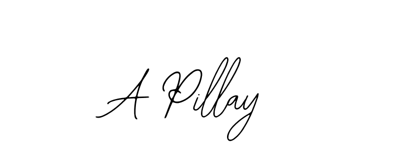 Use a signature maker to create a handwritten signature online. With this signature software, you can design (Bearetta-2O07w) your own signature for name A Pillay. A Pillay signature style 12 images and pictures png