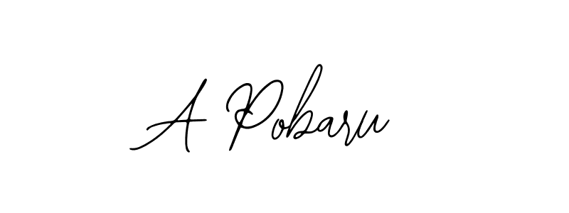 Create a beautiful signature design for name A Pobaru. With this signature (Bearetta-2O07w) fonts, you can make a handwritten signature for free. A Pobaru signature style 12 images and pictures png