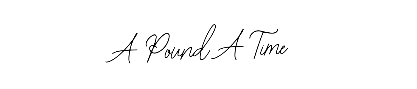 How to make A Pound A Time name signature. Use Bearetta-2O07w style for creating short signs online. This is the latest handwritten sign. A Pound A Time signature style 12 images and pictures png