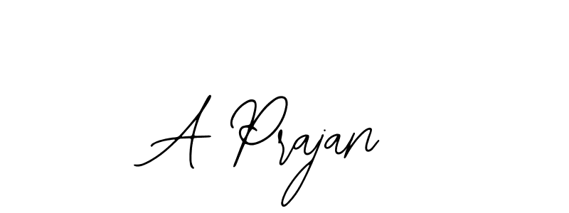 How to make A Prajan name signature. Use Bearetta-2O07w style for creating short signs online. This is the latest handwritten sign. A Prajan signature style 12 images and pictures png