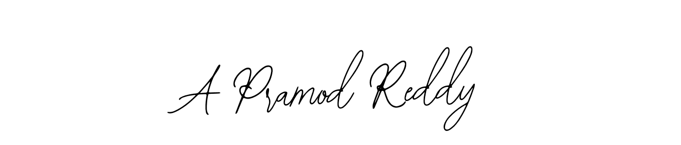 Design your own signature with our free online signature maker. With this signature software, you can create a handwritten (Bearetta-2O07w) signature for name A Pramod Reddy. A Pramod Reddy signature style 12 images and pictures png
