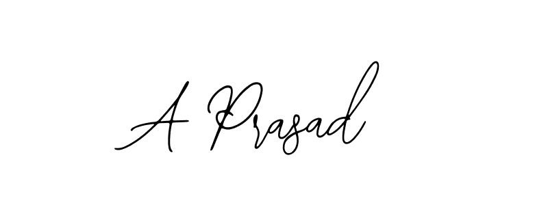 if you are searching for the best signature style for your name A Prasad. so please give up your signature search. here we have designed multiple signature styles  using Bearetta-2O07w. A Prasad signature style 12 images and pictures png