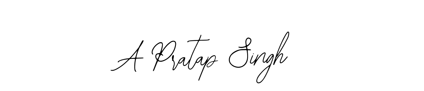 Design your own signature with our free online signature maker. With this signature software, you can create a handwritten (Bearetta-2O07w) signature for name A Pratap Singh. A Pratap Singh signature style 12 images and pictures png