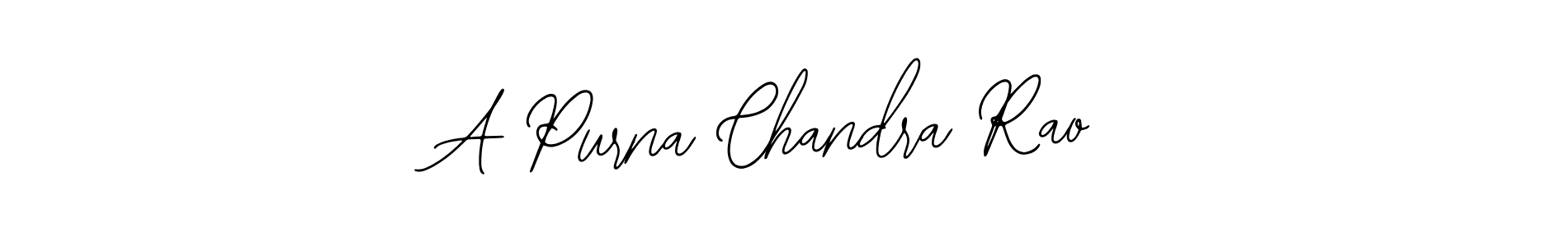 How to make A Purna Chandra Rao signature? Bearetta-2O07w is a professional autograph style. Create handwritten signature for A Purna Chandra Rao name. A Purna Chandra Rao signature style 12 images and pictures png