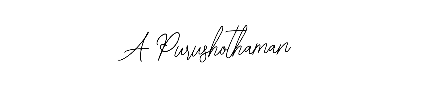 Make a beautiful signature design for name A Purushothaman. With this signature (Bearetta-2O07w) style, you can create a handwritten signature for free. A Purushothaman signature style 12 images and pictures png